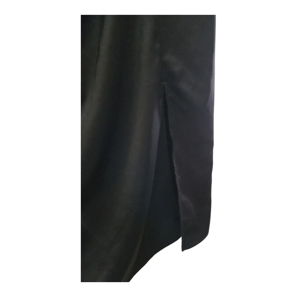 Ro & De Black Draped Pencil Skirt